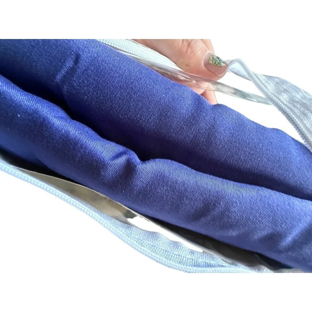 LDC Lux Decor Collection Queen Fitted Sheet Royal Blue Deep Pocket 16